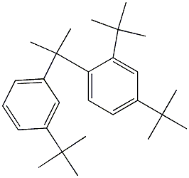 2-(2,4-Di-tert-butylphenyl)-2-(3-tert-butylphenyl)propane Struktur