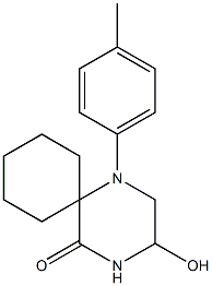 1-(4-Methylphenyl)-3-hydroxy-1,4-diazaspiro[5.5]undecan-5-one Struktur