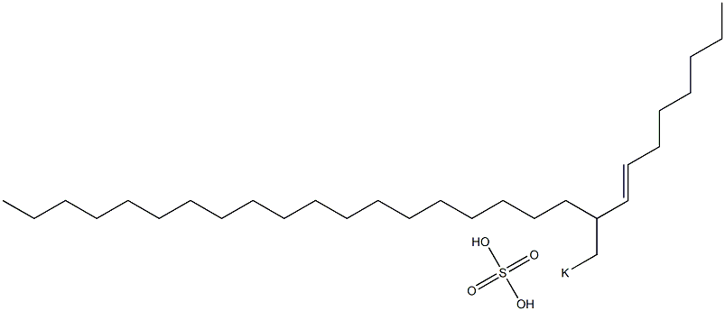 Sulfuric acid 2-(1-octenyl)henicosyl=potassium ester salt Struktur