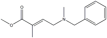 2-Methyl-4-(methylbenzylamino)-2-butenoic acid methyl ester Struktur