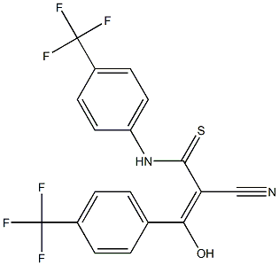 3,N-Bis(4-trifluoromethylphenyl)-2-cyano-3-hydroxy-2-propenethioamide Struktur