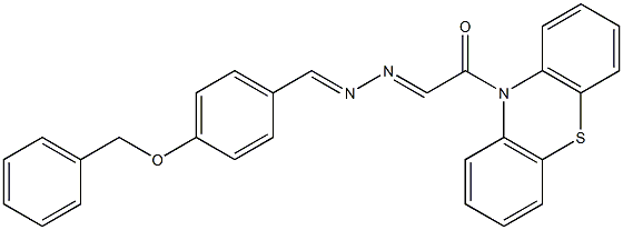 1-(10H-Phenothiazine-10-yl)-2-[2-[4-(benzyloxy)benzylidene]hydrazono]ethanone Struktur