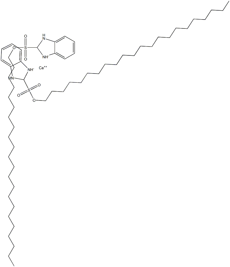 Bis(2,3-dihydro-2-docosyl-1H-benzimidazole-2-sulfonic acid)calcium salt Struktur