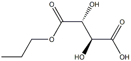 meso-Tartaric acid hydrogen 1-propyl ester Struktur