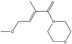 4-[(E)-4-Methoxy-2-methyl-1-methylene-2-butenyl]morpholine Struktur