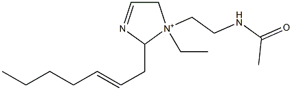 1-[2-(Acetylamino)ethyl]-1-ethyl-2-(2-heptenyl)-3-imidazoline-1-ium Struktur