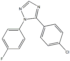 1-(4-Fluorophenyl)-5-(4-chlorophenyl)-1H-1,2,4-triazole Struktur