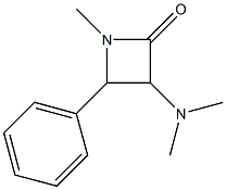 1-Methyl-3-(dimethylamino)-4-phenylazetidin-2-one Struktur