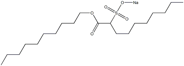 2-(Sodiosulfo)decanoic acid decyl ester Struktur