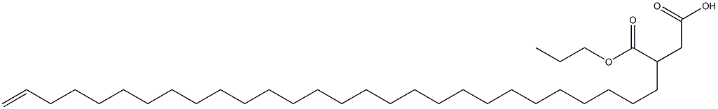 3-(27-Octacosenyl)succinic acid 1-hydrogen 4-propyl ester Struktur