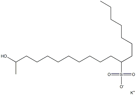 18-Hydroxynonadecane-8-sulfonic acid potassium salt Struktur