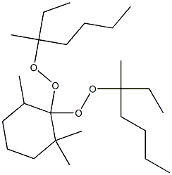 2,2,6-Trimethyl-1,1-bis(1-ethyl-1-methylpentylperoxy)cyclohexane Struktur