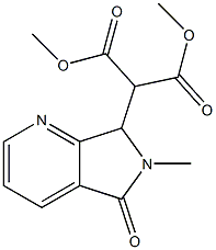 6,7-Dihydro-6-methyl-7-[di(methoxycarbonyl)methyl]-5H-pyrrolo[3,4-b]pyridin-5-one Struktur