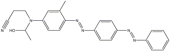 N-(1-Hydroxyethyl)-N-(2-cyanoethyl)-3-methyl-4-[[4-(phenylazo)phenyl]azo]phenylamine Struktur