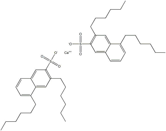 Bis(3,5-dihexyl-2-naphthalenesulfonic acid)calcium salt Struktur