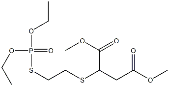 Thiophosphoric acid S-[2-[1,2-bis(methoxycarbonyl)ethylthio]ethyl]O,O-diethyl ester Struktur