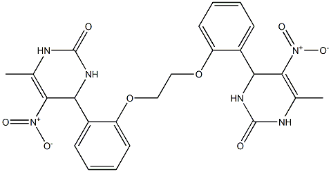 4,4'-[Ethylenebis(oxy)bis(2,1-phenylene)]bis[1,4-dihydro-5-nitro-6-methylpyrimidin-2(3H)-one] Struktur