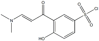 4-Hydroxy-5-(3-dimethylaminopropenoyl)benzenesulfonic acid chloride Struktur