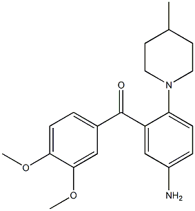 5-Amino-3',4'-dimethoxy-2-(4-methyl-1-piperidinyl)benzophenone Struktur