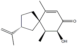 (2R,5S,9S,10S)-9-Hydroxy-6,10-dimethyl-2-(1-methylethenyl)spiro[4.5]dec-6-en-8-one Struktur