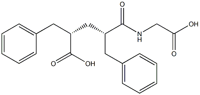 N-[(2S,4S)-2,4-Dibenzyl-4-carboxybutyryl]glycine Struktur