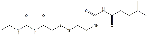 1-(4-Methylpentanoyl)-3-[2-[[(3-ethylureido)carbonylmethyl]dithio]ethyl]urea Struktur