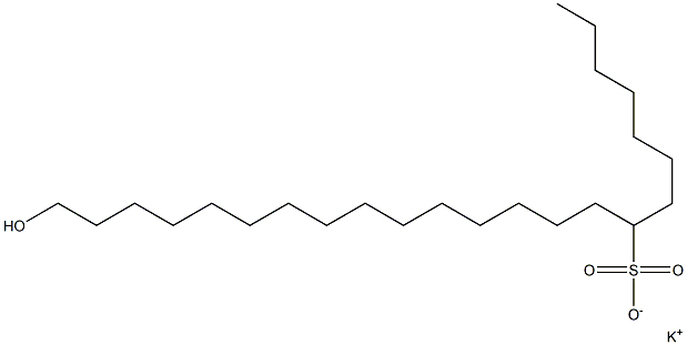 23-Hydroxytricosane-8-sulfonic acid potassium salt Struktur