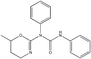 N,N'-Diphenyl-N-[(6-methyl-5,6-dihydro-4H-1,3-oxazin)-2-yl]urea Struktur