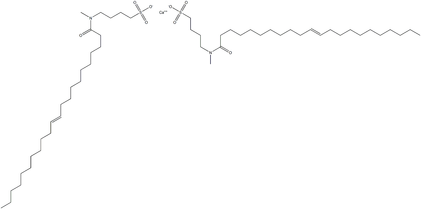 Bis[4-[N-(1-oxo-11-docosen-1-yl)-N-methylamino]-1-butanesulfonic acid]calcium salt Struktur