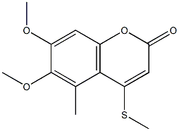 5-Methyl-6,7-dimethoxy-4-(methylthio)coumarin Struktur