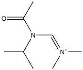 Dimethyl[[acetyl(isopropyl)amino]methylene]aminium Struktur