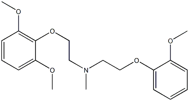 N-Methyl-N-[2-(2-methoxyphenoxy)ethyl]-2-(2,6-dimethoxyphenoxy)ethanamine Struktur