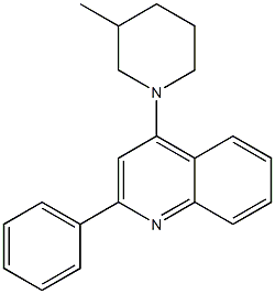 4-(3-Methyl-1-piperidinyl)-2-phenylquinoline Struktur