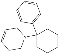 1,2,3,6-Tetrahydro-1-(1-phenylcyclohexyl)pyridine Struktur