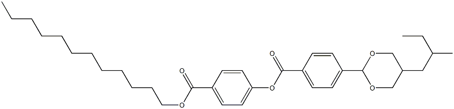 4-[[4-[5-(2-Methylbutyl)-1,3-dioxan-2-yl]benzoyl]oxy]benzoic acid dodecyl ester Struktur