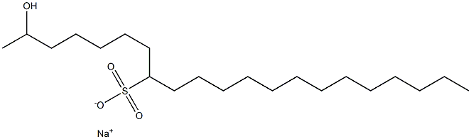 2-Hydroxyhenicosane-8-sulfonic acid sodium salt Struktur