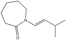 1-(3-Methyl-1-butenyl)-4,5,6,7-tetrahydro-1H-azepin-2(3H)-one Struktur