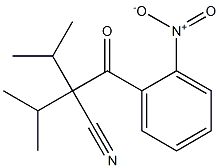 2-Isopropyl-2-(2-nitrobenzoyl)-3-methylbutanenitrile Struktur