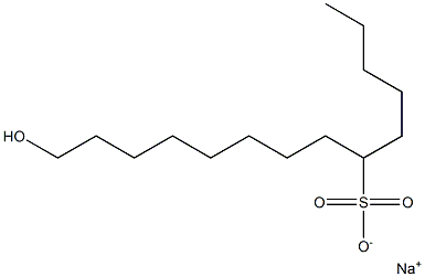 14-Hydroxytetradecane-6-sulfonic acid sodium salt Struktur