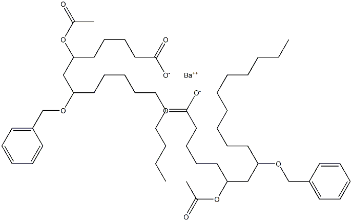 Bis(8-benzyloxy-6-acetyloxystearic acid)barium salt Struktur