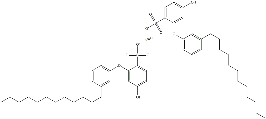 Bis(5-hydroxy-3'-dodecyl[oxybisbenzene]-2-sulfonic acid)calcium salt Struktur