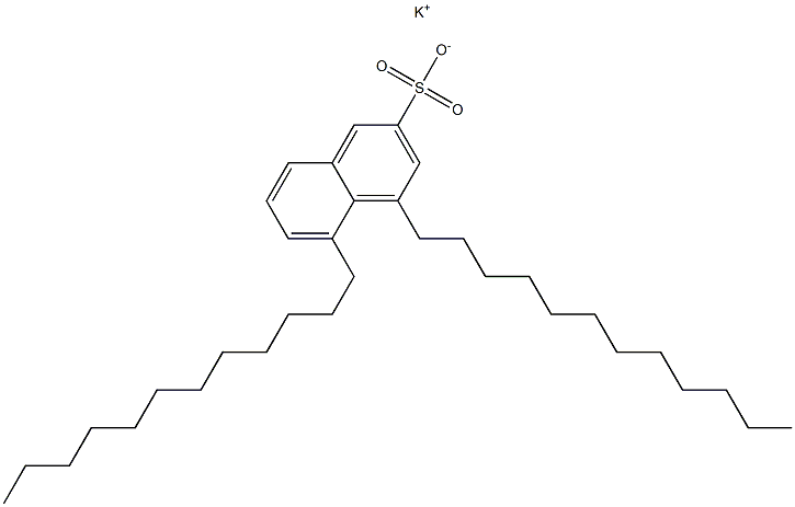 4,5-Didodecyl-2-naphthalenesulfonic acid potassium salt Struktur