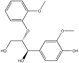 (1R,2S)-2-(2-Methoxyphenoxy)-1-(3-methoxy-4-hydroxyphenyl)propane-1,3-diol Struktur