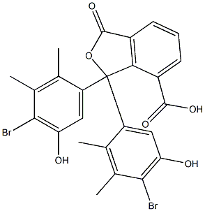 1,1-Bis(4-bromo-5-hydroxy-2,3-dimethylphenyl)-1,3-dihydro-3-oxoisobenzofuran-7-carboxylic acid Struktur