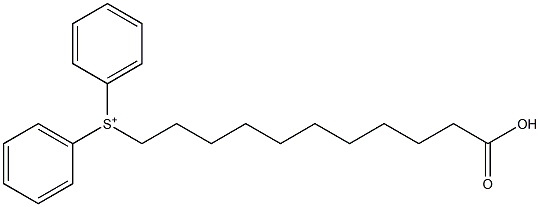 Diphenyl(10-carboxydecyl)sulfonium Struktur