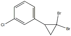 1-(3-Chlorophenyl)-2,2-dibromocyclopropane Struktur