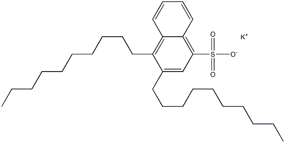 3,4-Didecyl-1-naphthalenesulfonic acid potassium salt Struktur