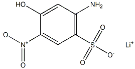 6-Amino-4-hydroxy-3-nitrobenzenesulfonic acid lithium salt Struktur