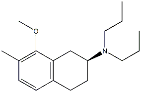 N,N-Dipropyl-[(2S)-(7-methyl-8-methoxy-1,2,3,4-tetrahydronaphthalen)-2-yl]amine Struktur