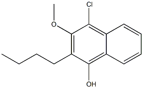 4-Chloro-3-methoxy-2-butyl-1-naphthol Struktur